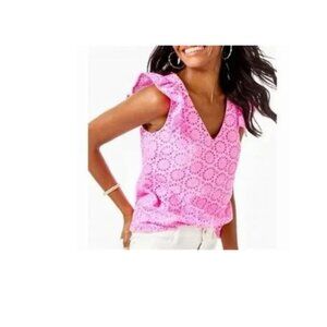 Lilly Pulitzer Lina Eyelet Top